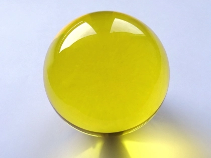 Kristallglaskugel 100mm, gelb